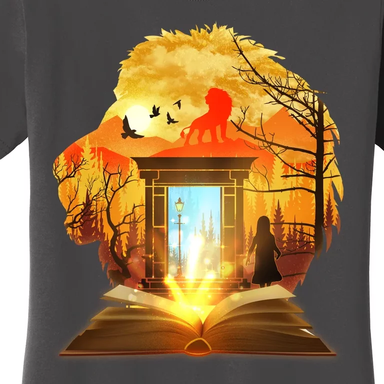 Magical Lion Book Reading Fan Women's T-Shirt