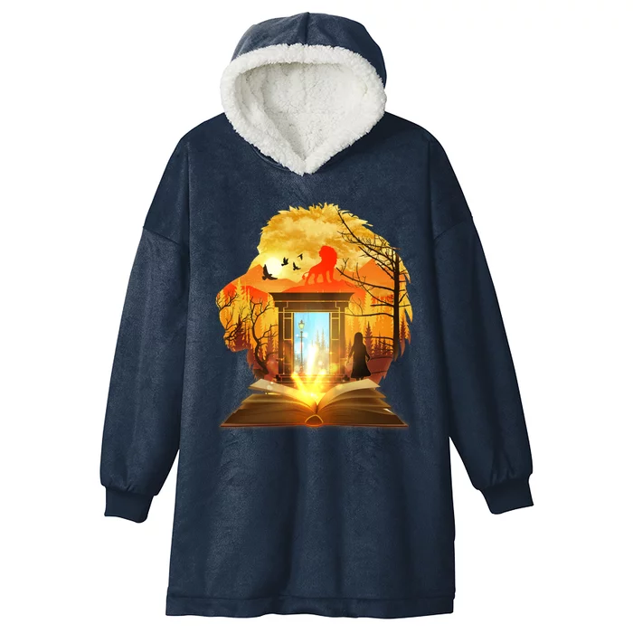 Magical Lion Book Reading Fan Hooded Wearable Blanket