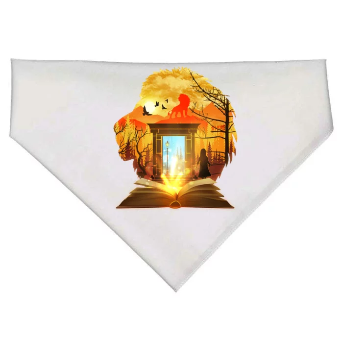 Magical Lion Book Reading Fan USA-Made Doggie Bandana