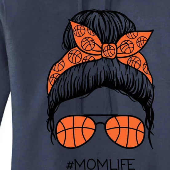 Mom Life Basketball Gift Women's Pullover Hoodie