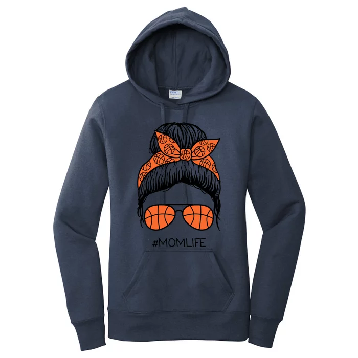 Mom Life Basketball Gift Women's Pullover Hoodie