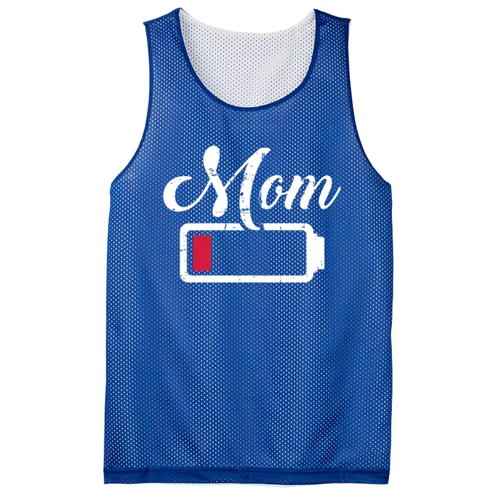 Mom Low Battery Tired Cool Gift Mesh Reversible Basketball Jersey Tank