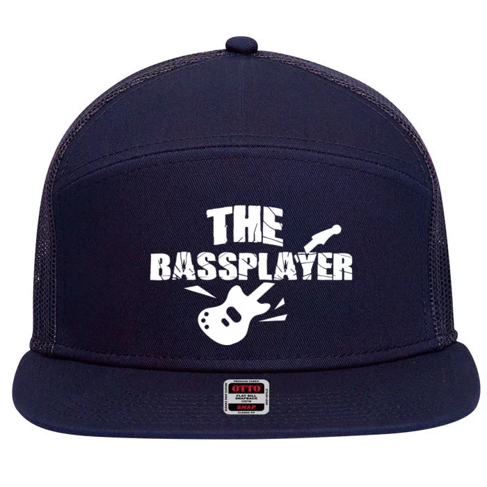 Music Lover Bass Guitar 7 Panel Mesh Trucker Snapback Hat