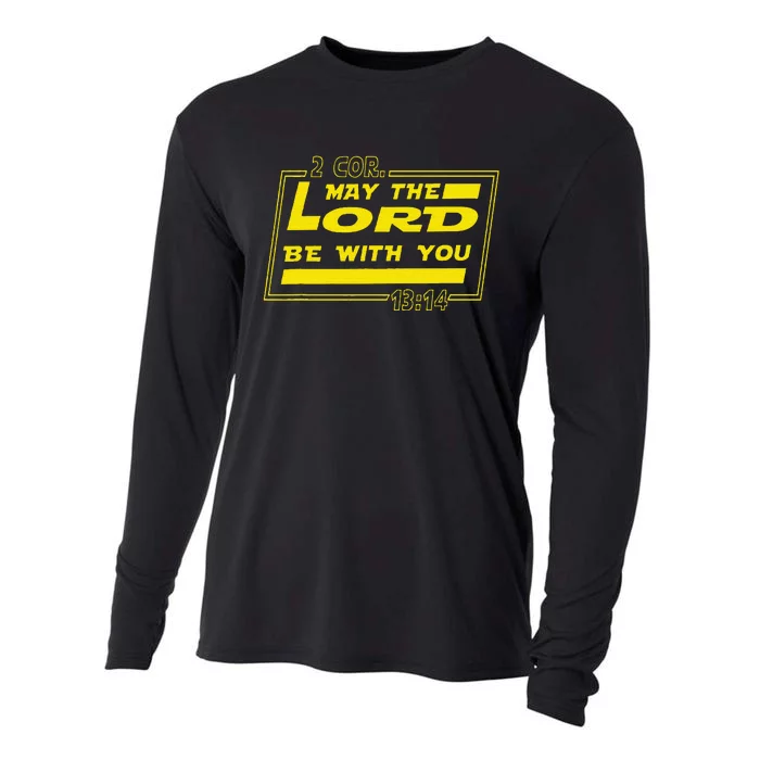 May Lord Be With You Funny Christian Quotes Cooling Performance Long Sleeve Crew