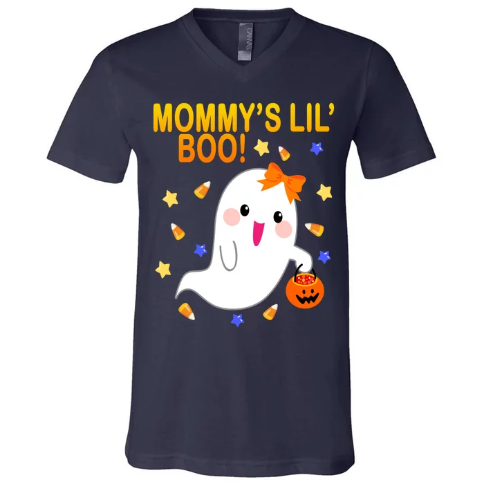 Mommys Lil Boo Cute Halloween V-Neck T-Shirt