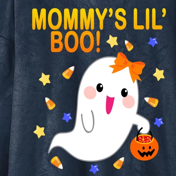 Mommys Lil Boo Cute Halloween Hooded Wearable Blanket