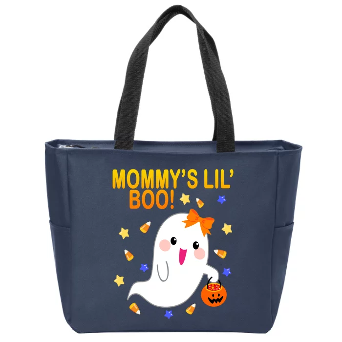 Mommys Lil Boo Cute Halloween Zip Tote Bag