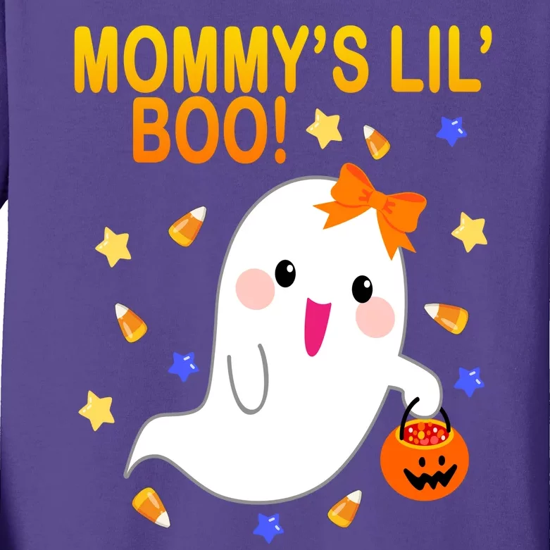 Mommys Lil Boo Cute Halloween Kids Long Sleeve Shirt