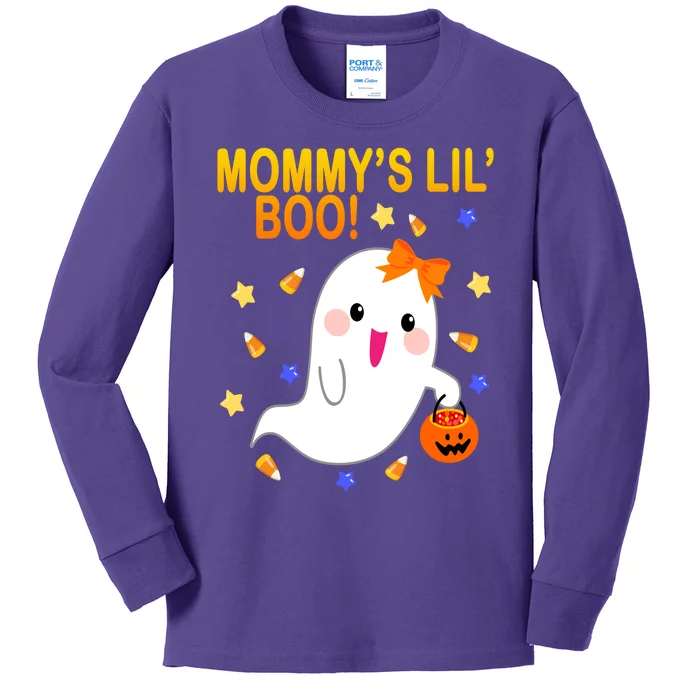 Mommys Lil Boo Cute Halloween Kids Long Sleeve Shirt