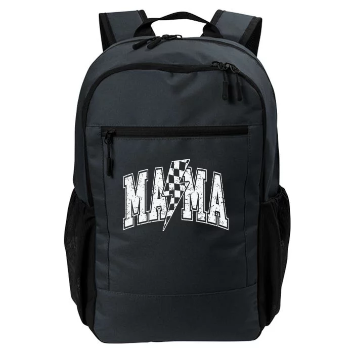 Mama Lightning Bolt Checkered MotherS Day Varsity For Mom Daily Commute Backpack