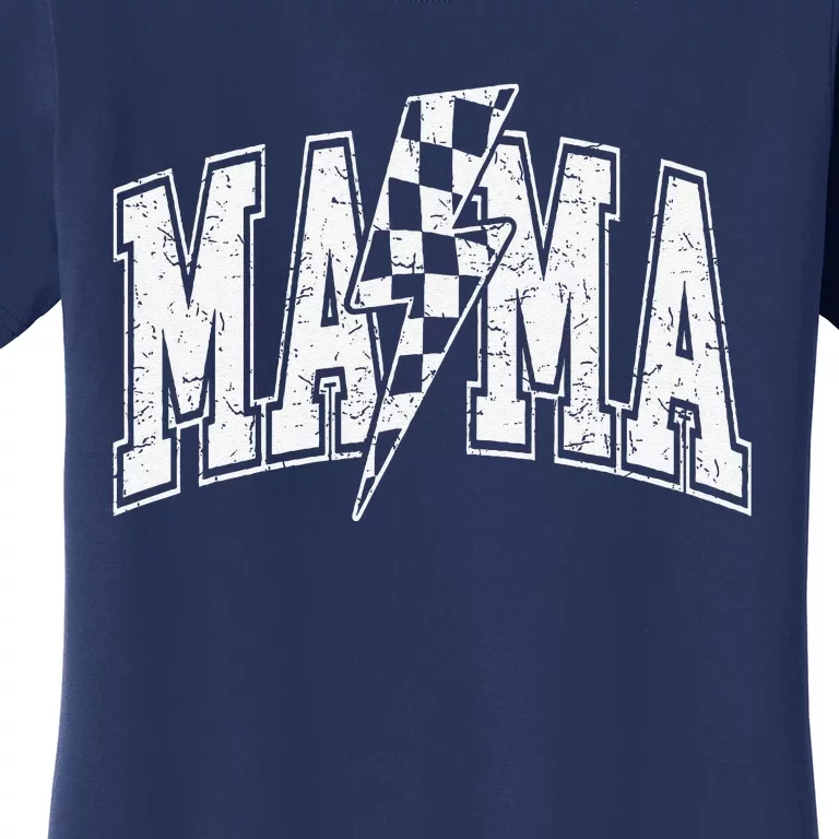 Mama Lightning Bolt Checkered MotherS Day Varsity For Mom Women's T-Shirt