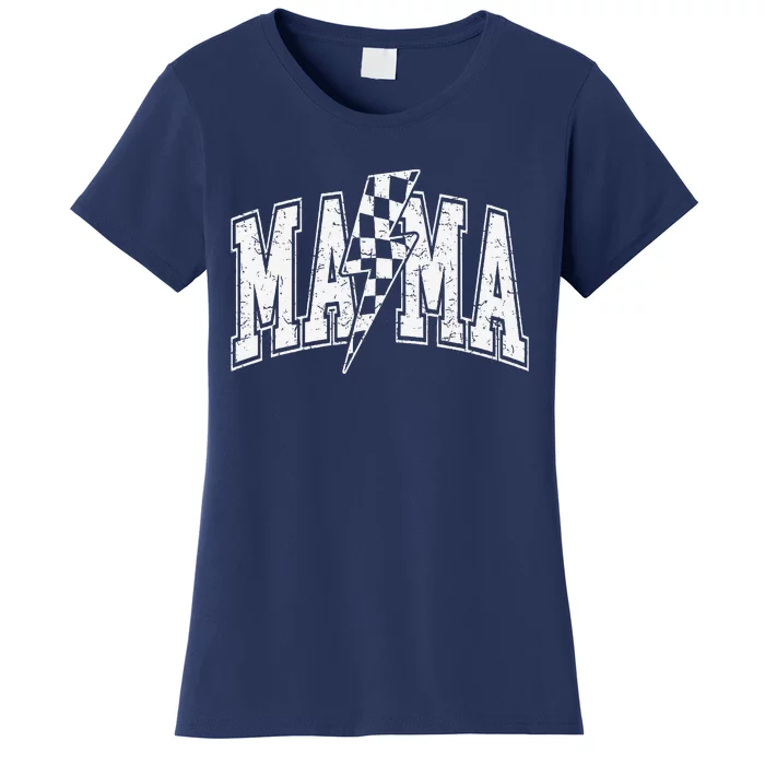 Mama Lightning Bolt Checkered MotherS Day Varsity For Mom Women's T-Shirt