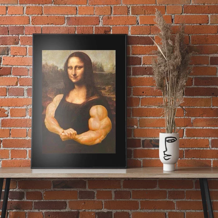 Mona Lisa Bodybuilding Muscle Gym Workout Outfits Poster