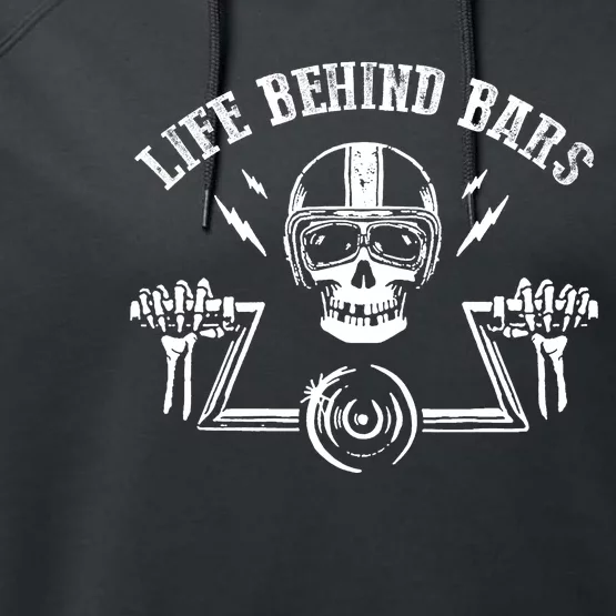 Motorcycle Life Behind Bars Performance Fleece Hoodie