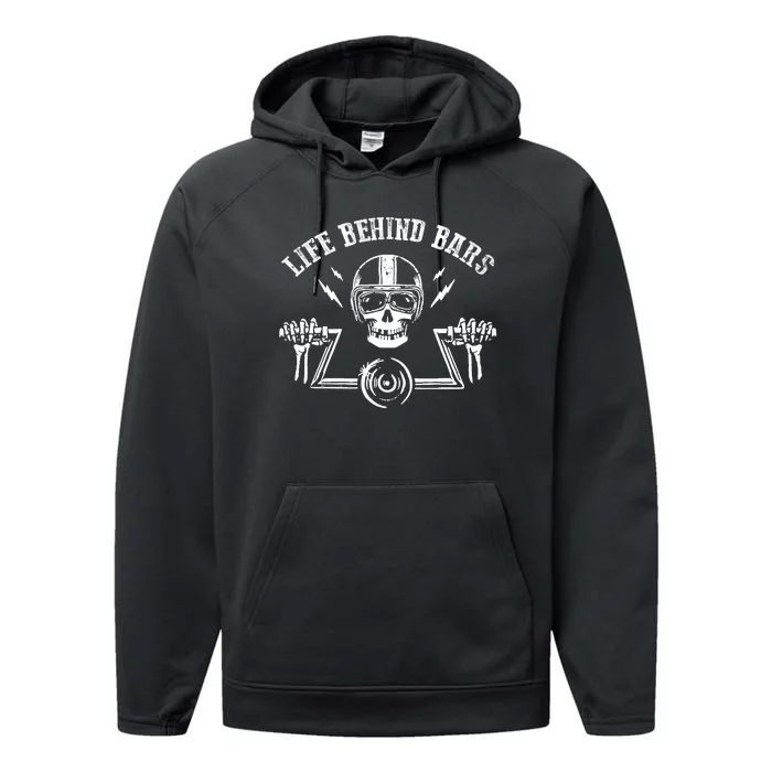 Motorcycle Life Behind Bars Performance Fleece Hoodie