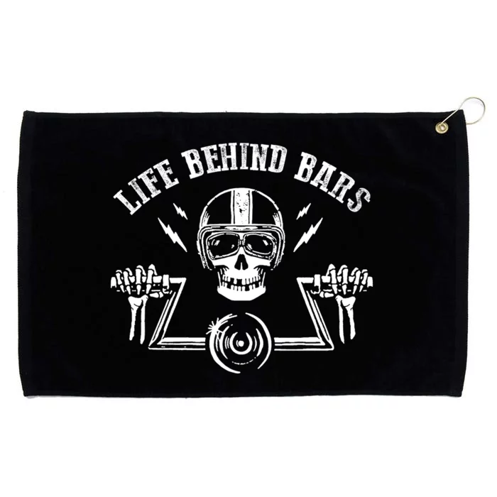 Motorcycle Life Behind Bars Grommeted Golf Towel