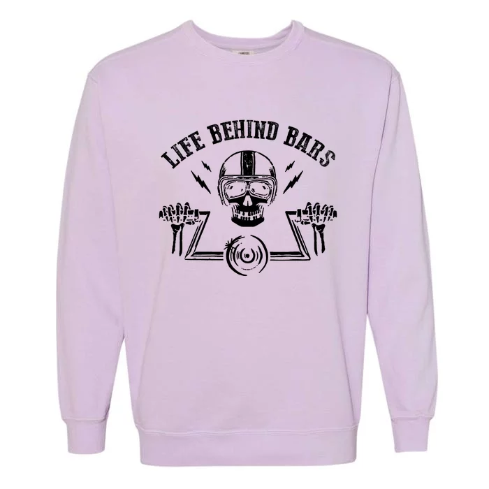 Motorcycle Life Behind Bars Garment-Dyed Sweatshirt