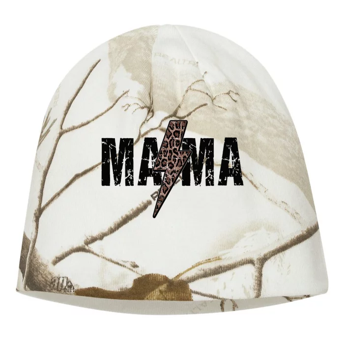 Mama Lightning Bolt Leopard Cheetah Print Mother's Day Kati - Camo Knit Beanie