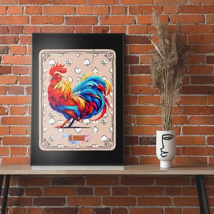 Mexican Lottery Bingo Game El Gallo Traditional Rooster Card Poster