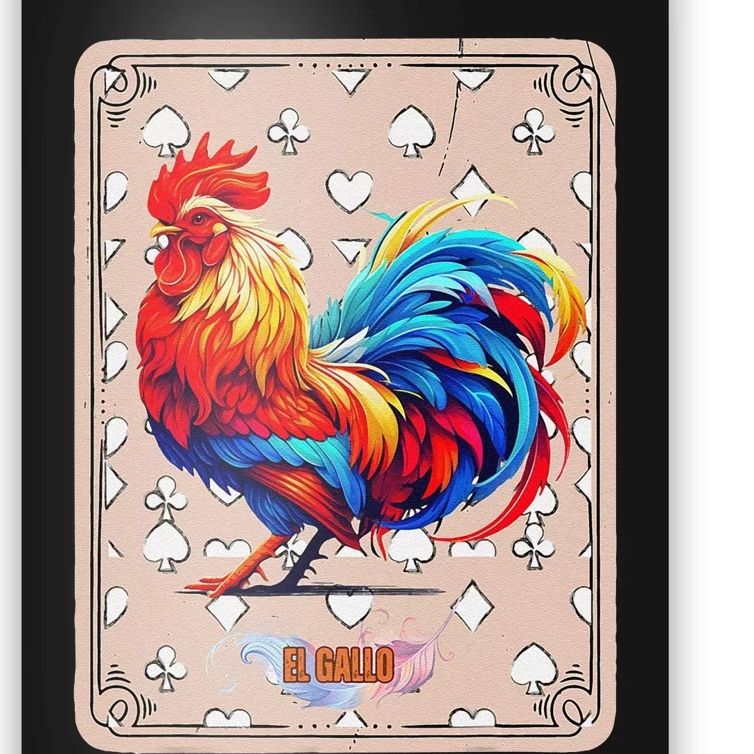 Mexican Lottery Bingo Game El Gallo Traditional Rooster Card Poster