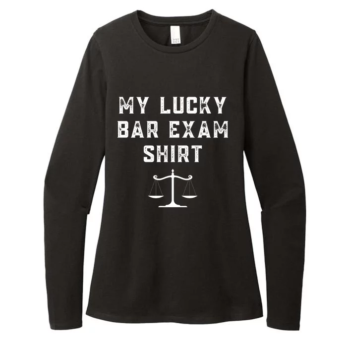 My Lucky Bar Exam Funny Law School Graduation Gift Womens CVC Long Sleeve Shirt