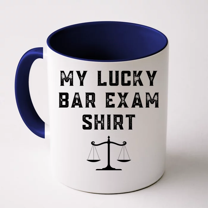 My Lucky Bar Exam Funny Law School Graduation Gift Front & Back Coffee Mug