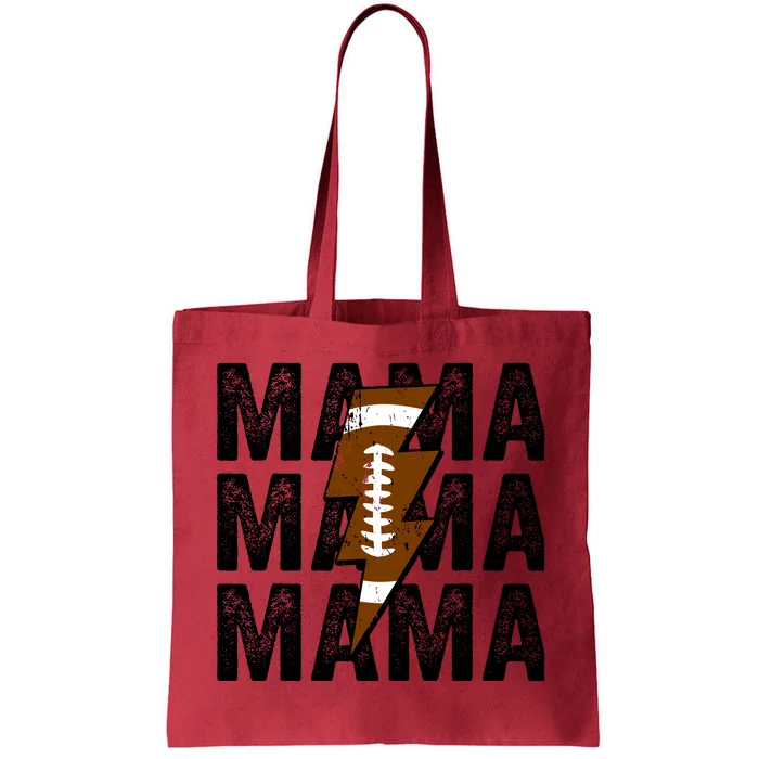 Mama Lightning Bolt Game Day Football Season Mom Wo Tote Bag