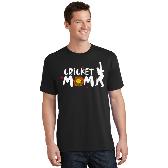 Mom Life Cricket Messy Bun Glasses Mother's Day T-Shirt