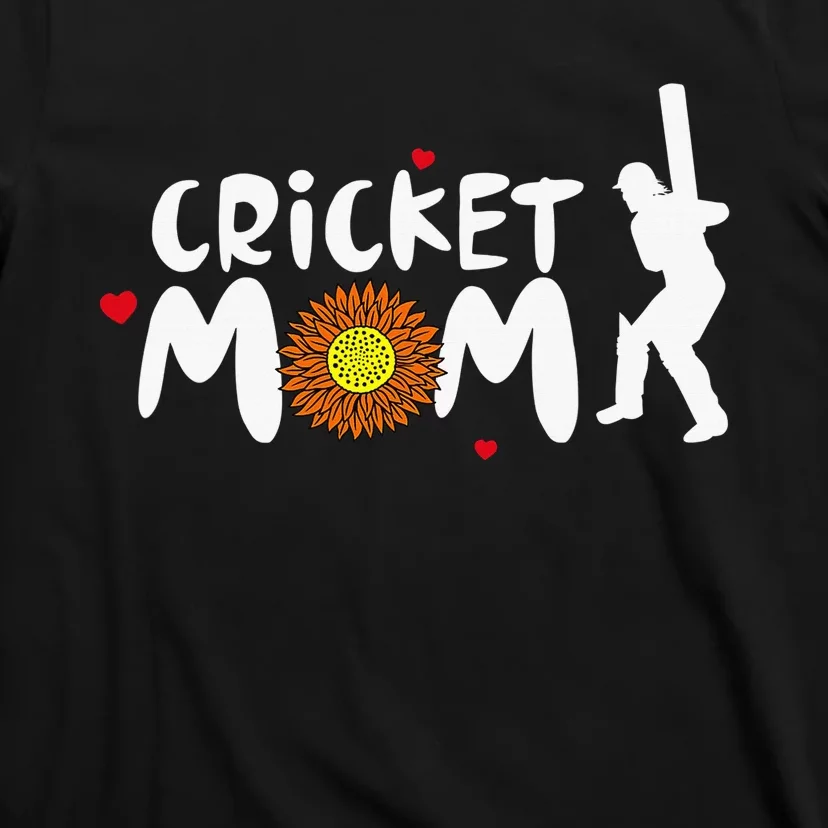 Mom Life Cricket Messy Bun Glasses Mother's Day T-Shirt