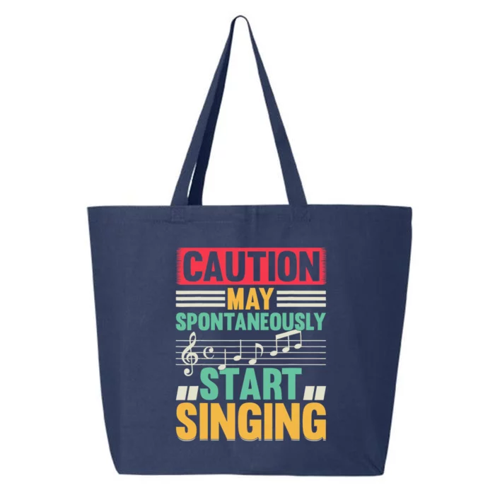 Music Lover - Caution May Spontaneously Start Singing 25L Jumbo Tote