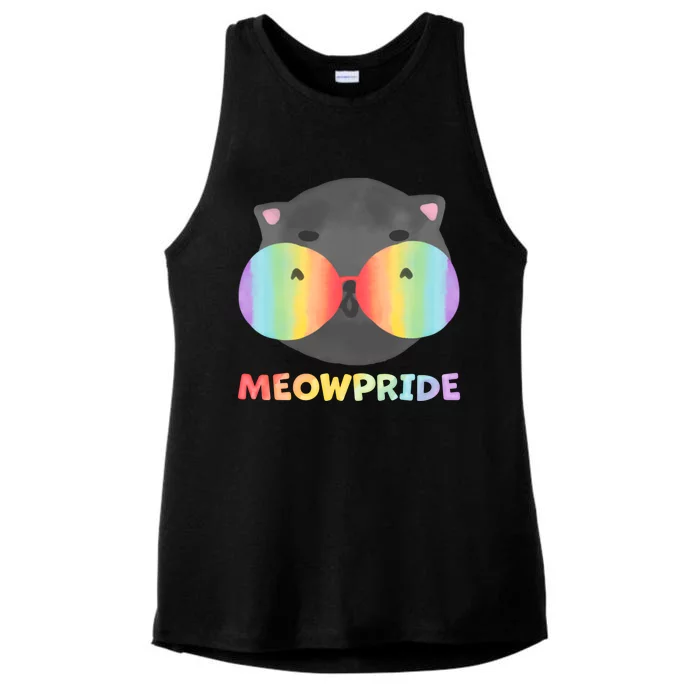 Meowpride LGBTQ Cat Ladies Tri-Blend Wicking Tank