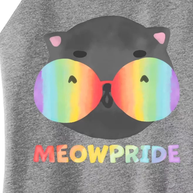 Meowpride LGBTQ Cat Women’s Perfect Tri Rocker Tank