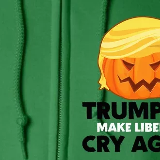 Make Liberals Cry Again Trumpkin Trump Halloween Full Zip Hoodie