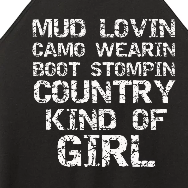 Mud Lovin Camo Wearin Boot Stomping Country Kind Women’s Perfect Tri Rocker Tank