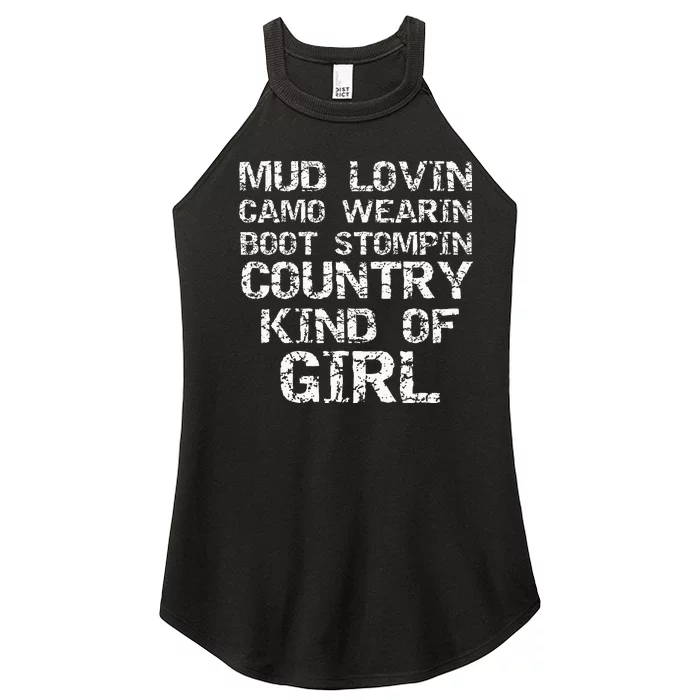 Mud Lovin Camo Wearin Boot Stomping Country Kind Women’s Perfect Tri Rocker Tank