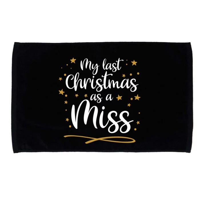 My Last Christmas As A Miss Future Bride Xmas Wedding Gift Microfiber Hand Towel