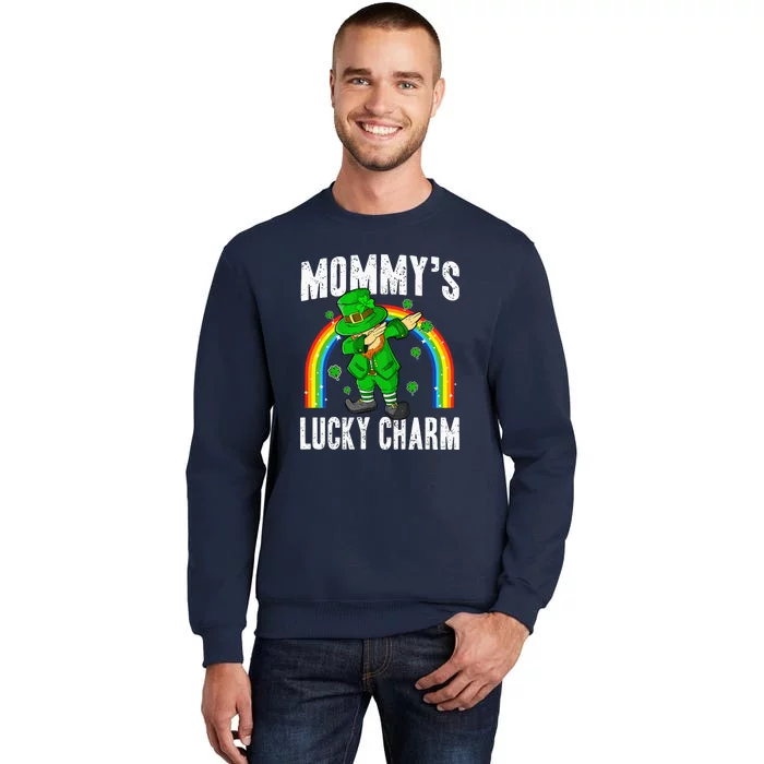 Mommy's Lucky Charm St Patricks Day Leprechaun Tall Sweatshirt