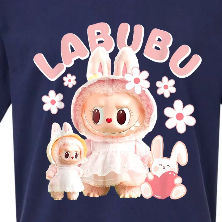 Meme Labubu Cute Labubu The Monsters Pin.K Gift Sueded Cloud Jersey T-Shirt