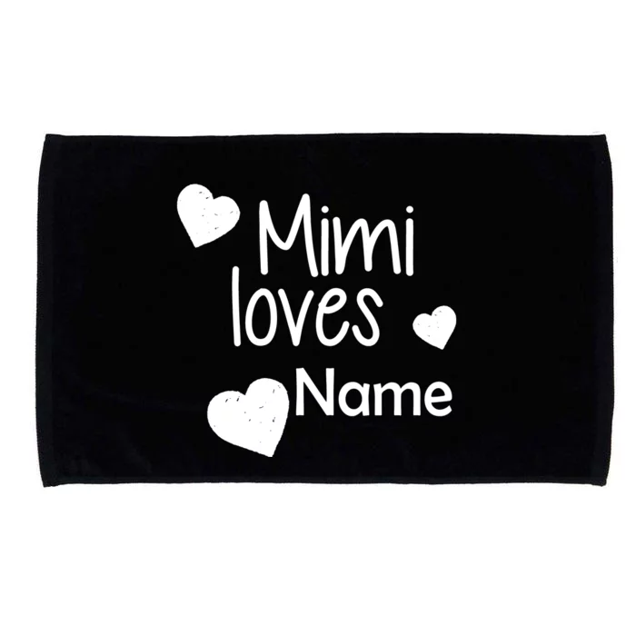 Mimi Loves Custom Text Personalize Name Microfiber Hand Towel