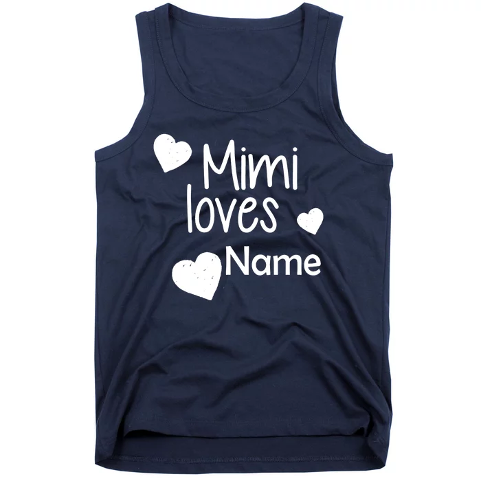 Mimi Loves Custom Text Personalize Name Tank Top