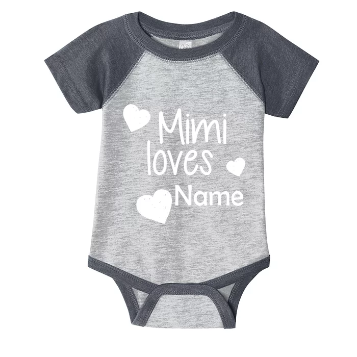 Mimi Loves Custom Text Personalize Name Infant Baby Jersey Bodysuit