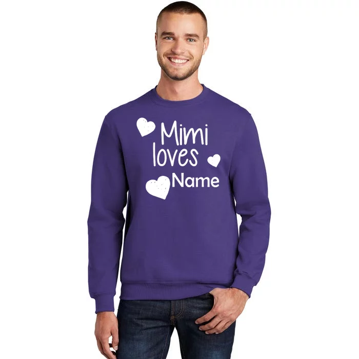 Mimi Loves Custom Text Personalize Name Sweatshirt