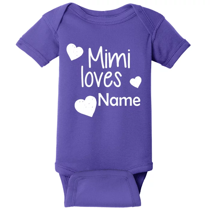 Mimi Loves Custom Text Personalize Name Baby Bodysuit