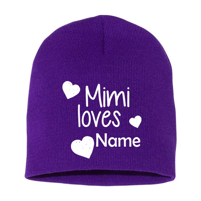 Mimi Loves Custom Text Personalize Name Short Acrylic Beanie