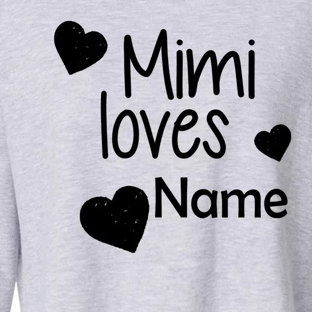 Mimi Loves Custom Text Personalize Name Cropped Pullover Crew