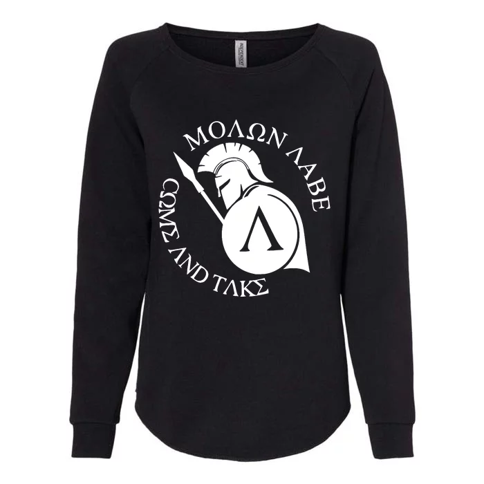 Molon Labe Come And Take Womens California Wash Sweatshirt