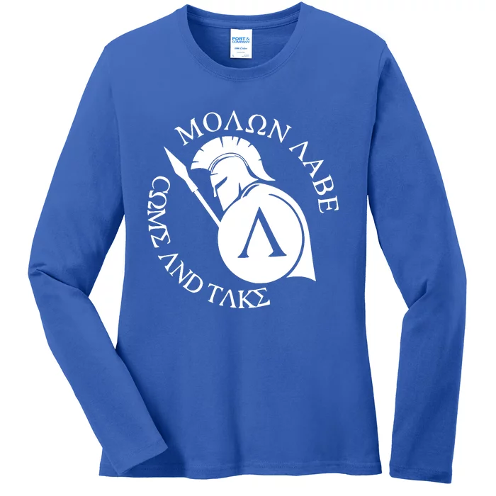 Molon Labe Come And Take Ladies Long Sleeve Shirt