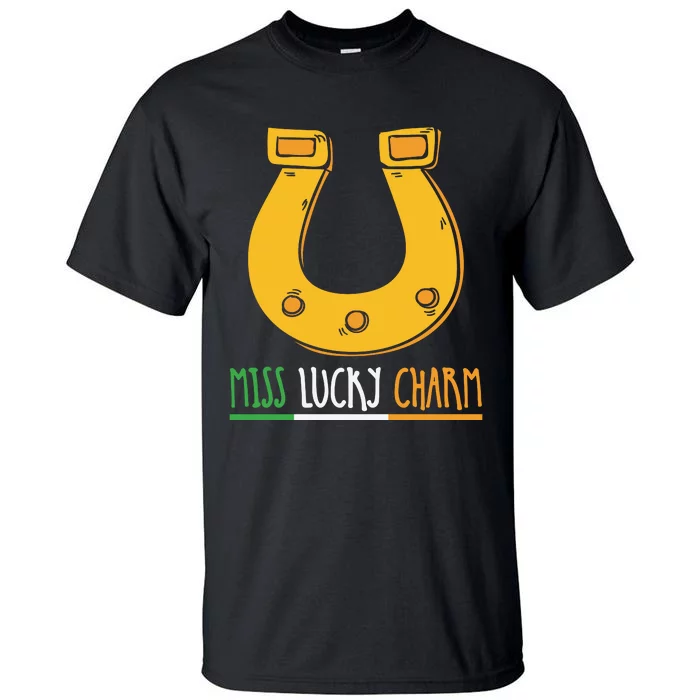 Miss Lucky Charm Funny Patricks Day Tall T-Shirt