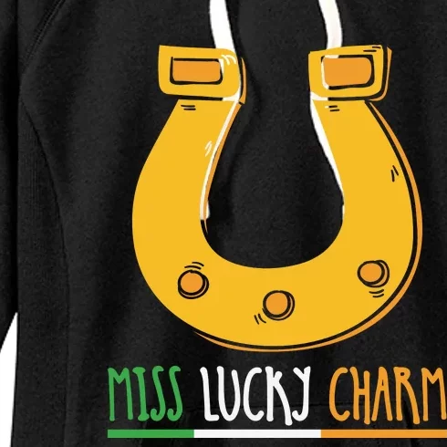 Miss Lucky Charm Funny Patricks Day Women's Fleece Hoodie