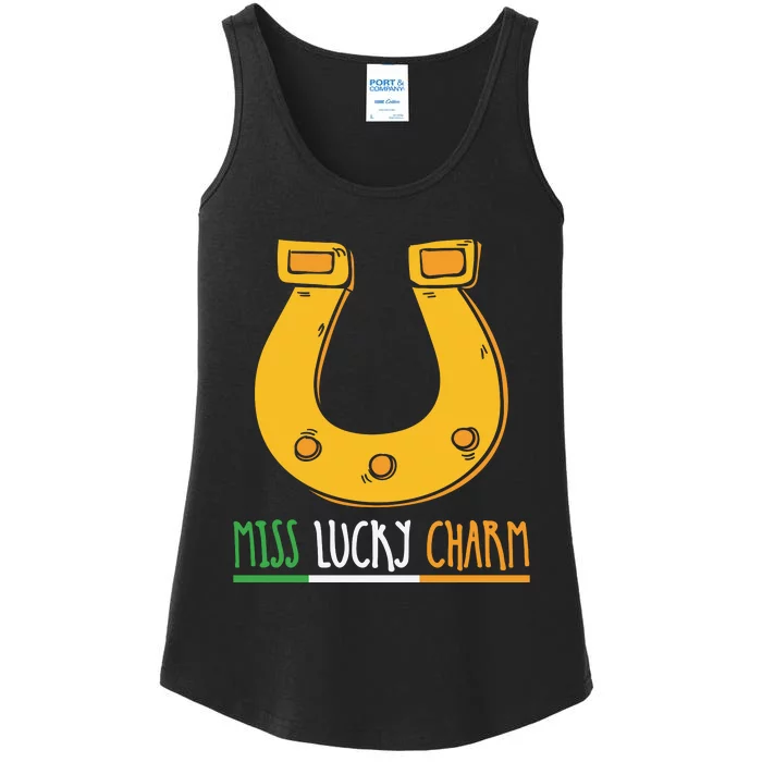 Miss Lucky Charm Funny Patricks Day Ladies Essential Tank